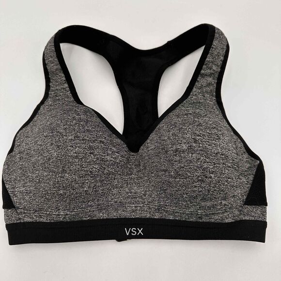 Victoria's Secret Grey VSX Victoria Sport Racerback Sports Bra Size 32C - Picture 1 of 4